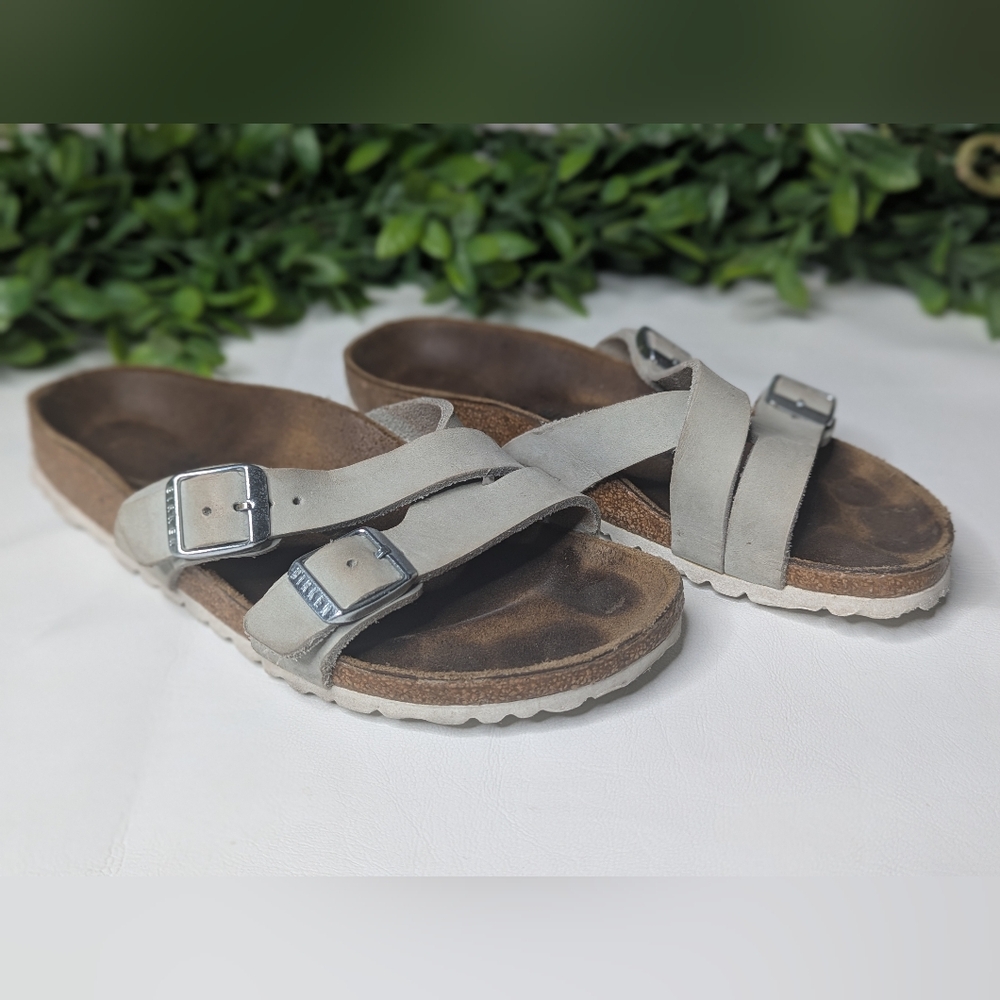 Birkenstock Yao Nubuck Leather Sandals Size 36 Medium/Narrow Width